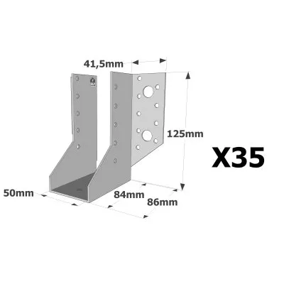Sabots à ailes extérieures, gamme SAE CLASSIQUE (épaisseur 2mm, profondeur 84mm) - Réf. SAE300/50/2_35