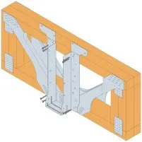 Fixation sur une poutre métallique ajourée