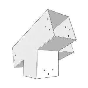 Connecteur SUNDIY pente 20° - 120mm à 4 directions - Forme T4