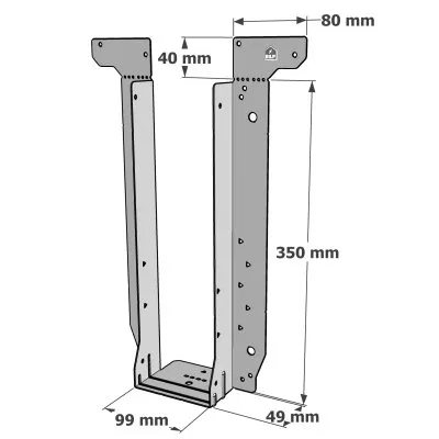 Etrier pour poutres en I - Réf. EWH350/99