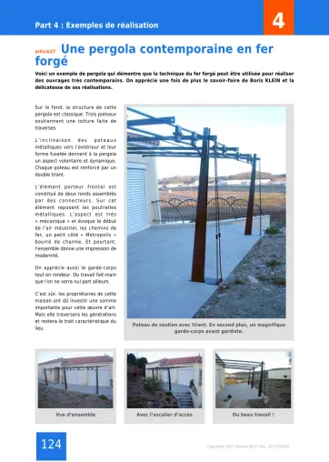 Extrait de la rubrique pergola contemporaine en fer forgé