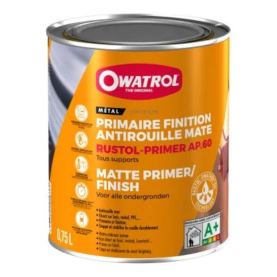 RUSTOL-PRIMER AP.60 : Primaire et finition antirouille mat - Réf. 766