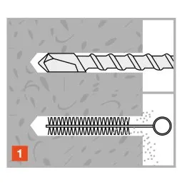 Percez le support, puis nettoyez-le