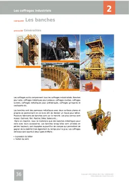 Extrait de la rubrique coffrages industriels