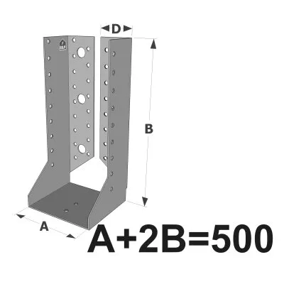 Sabot à ailes intérieures - Inox A4 - Réf. SAIX500/1.5X