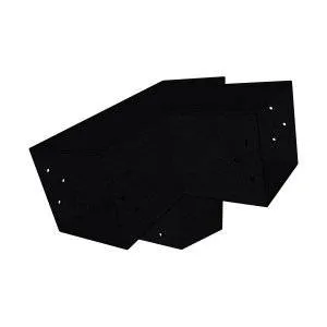 Aperçu du connecteur SUNDIY pente 20° Anthracite RAL 9005 - 120mm à 3 directions - Forme L2