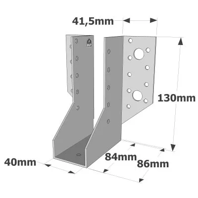 Sabots à ailes extérieures, gamme SAE CLASSIQUE (épaisseur 2mm, profondeur 84mm) - Réf. SAE300/40/2