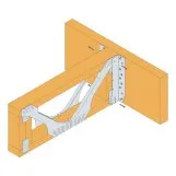 Fixation d’une poutre métallique ajourée par les brides latérales sur un support bois massif