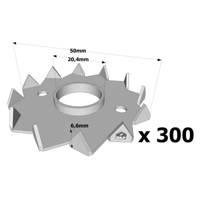 Crampon Bulldog simple denture C2 et C4 - Réf. C2-50M20G-B_300