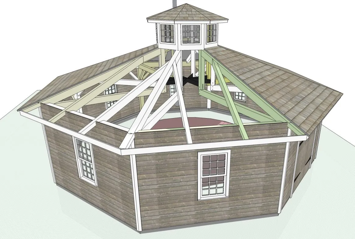Une cabane octogonale