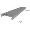 Couvertine d'acrotère plate - Gamme 200 - Aluminium 10/10 - Longueur 2000mm - Réf. CP10-200-2000