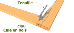 Protéger le parement du bois avec une cale en bois  