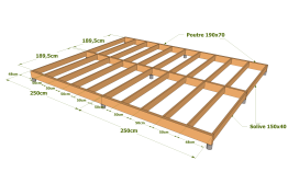 Pour chaque poutre-porteuse, calculez la section