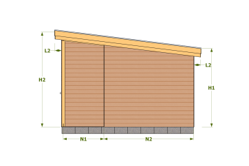Dimensions façade latérale gauche