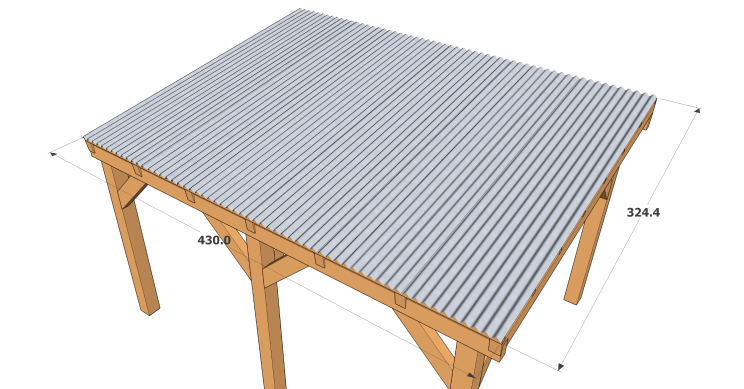 Dimension toiture carport