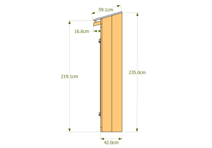 Dimensions façades latérales