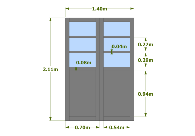 Dimensions de la porte