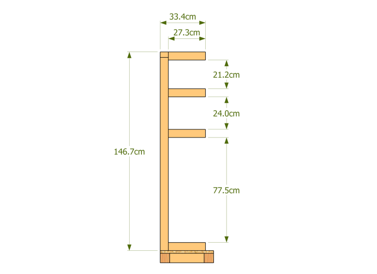 Dimensions ossatures murs LATERAUX